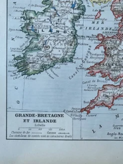 Carte Grande-Bretagne et Irlande - 20x29cm