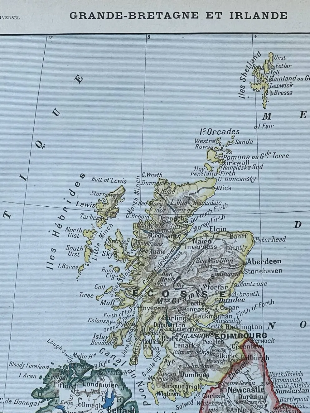 Carte Grande-Bretagne et Irlande - 20x29cm