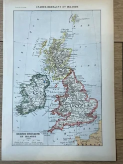 Carte Grande-Bretagne et Irlande - 20x29cm