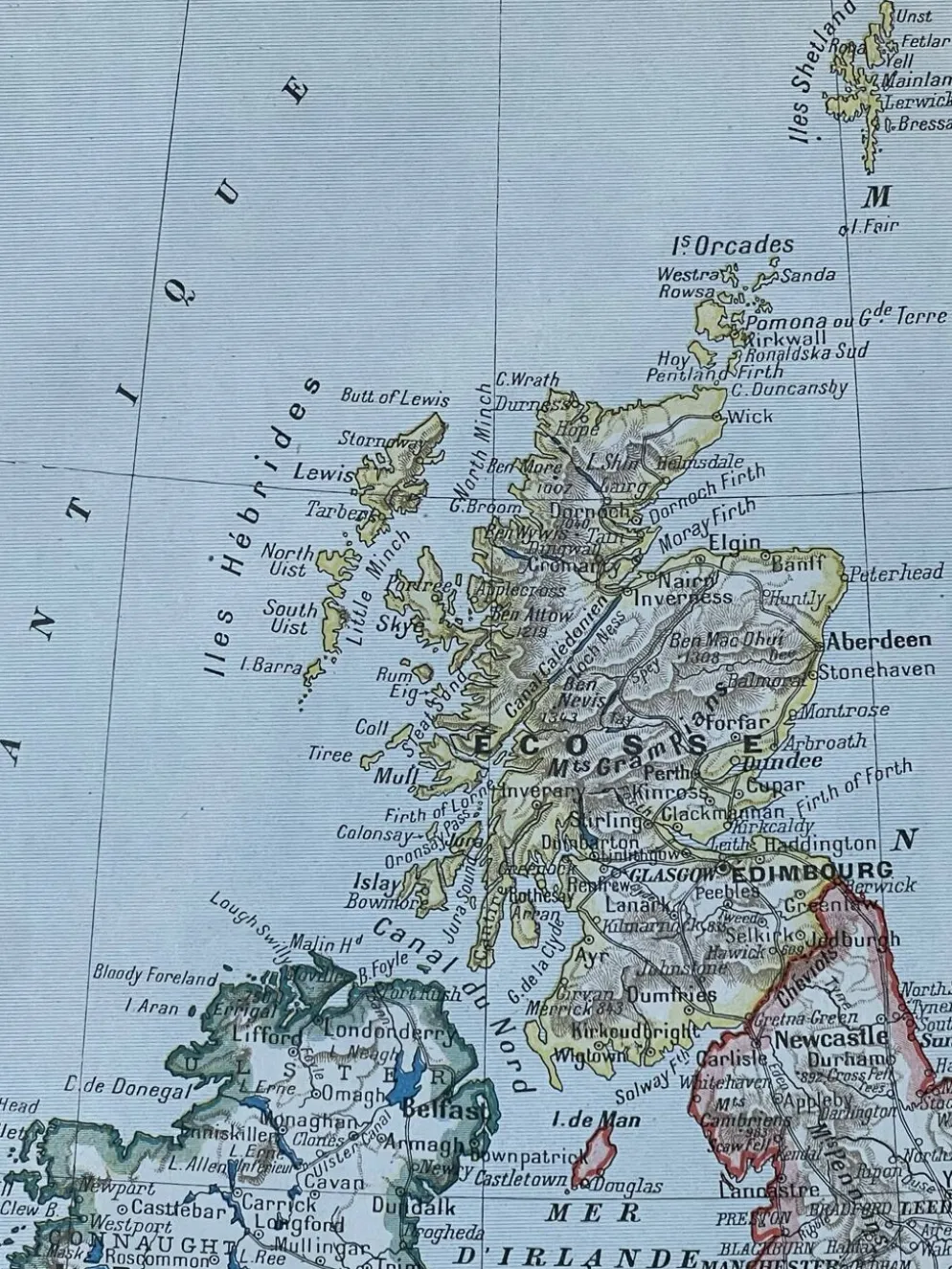 Carte Grande-Bretagne et Irlande - 20x29cm