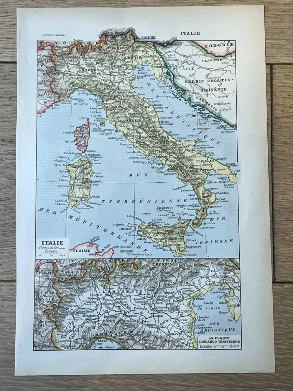 Carte Italie - 20x29cm