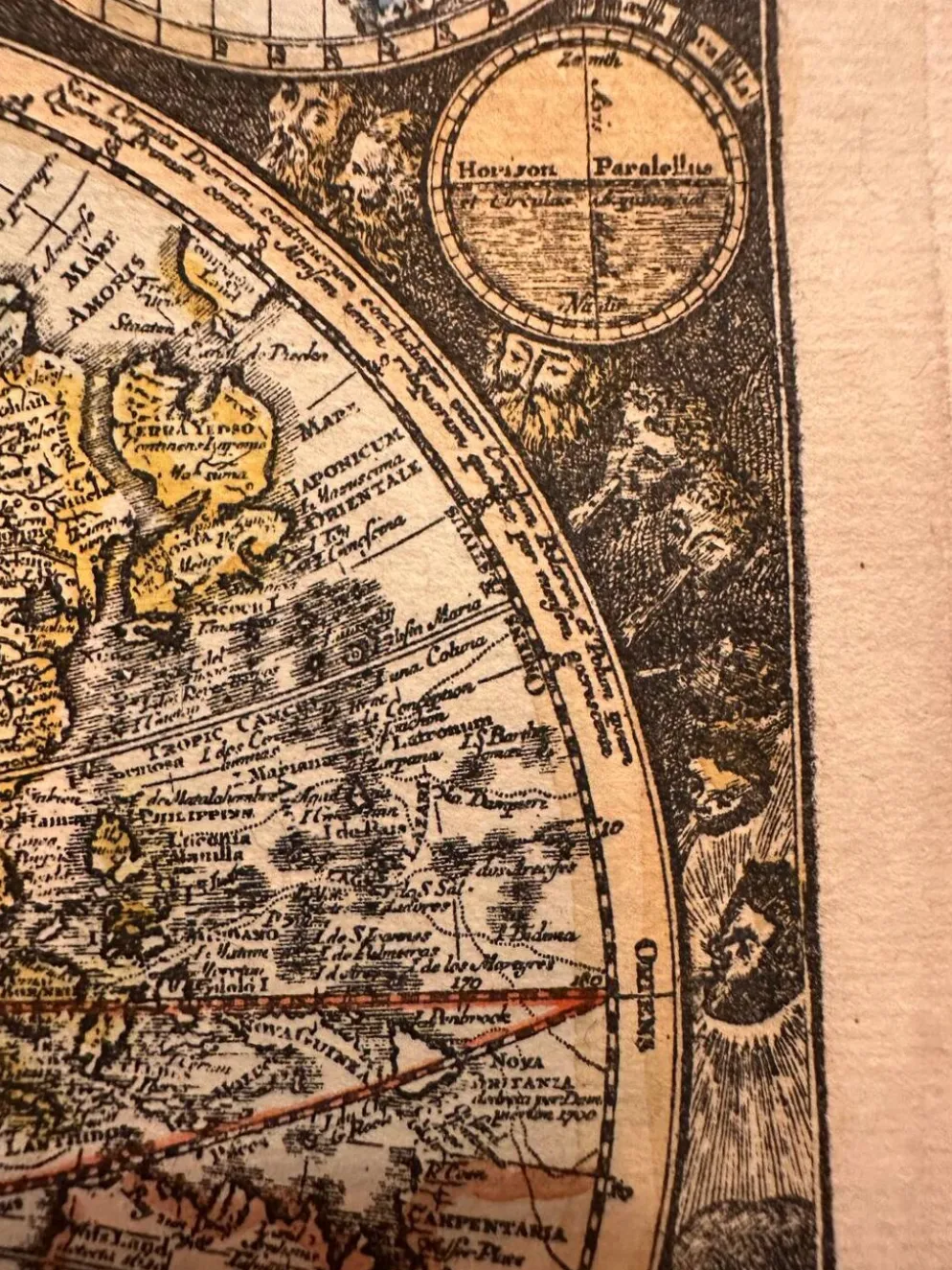 Carte, mappemonde, planisphère ancien