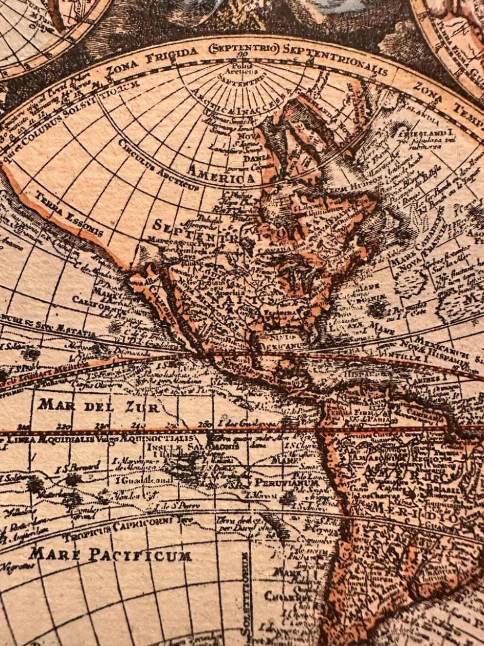 Carte, mappemonde, planisphère ancien