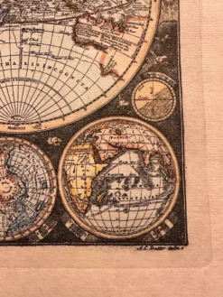Carte, mappemonde, planisphère ancien