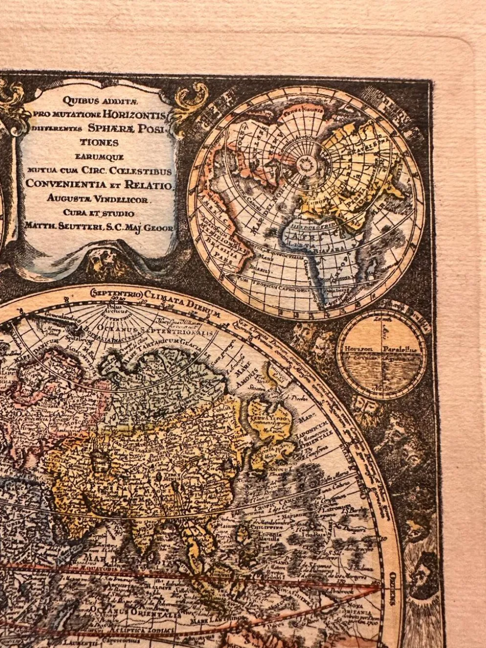 Carte, mappemonde, planisphère ancien