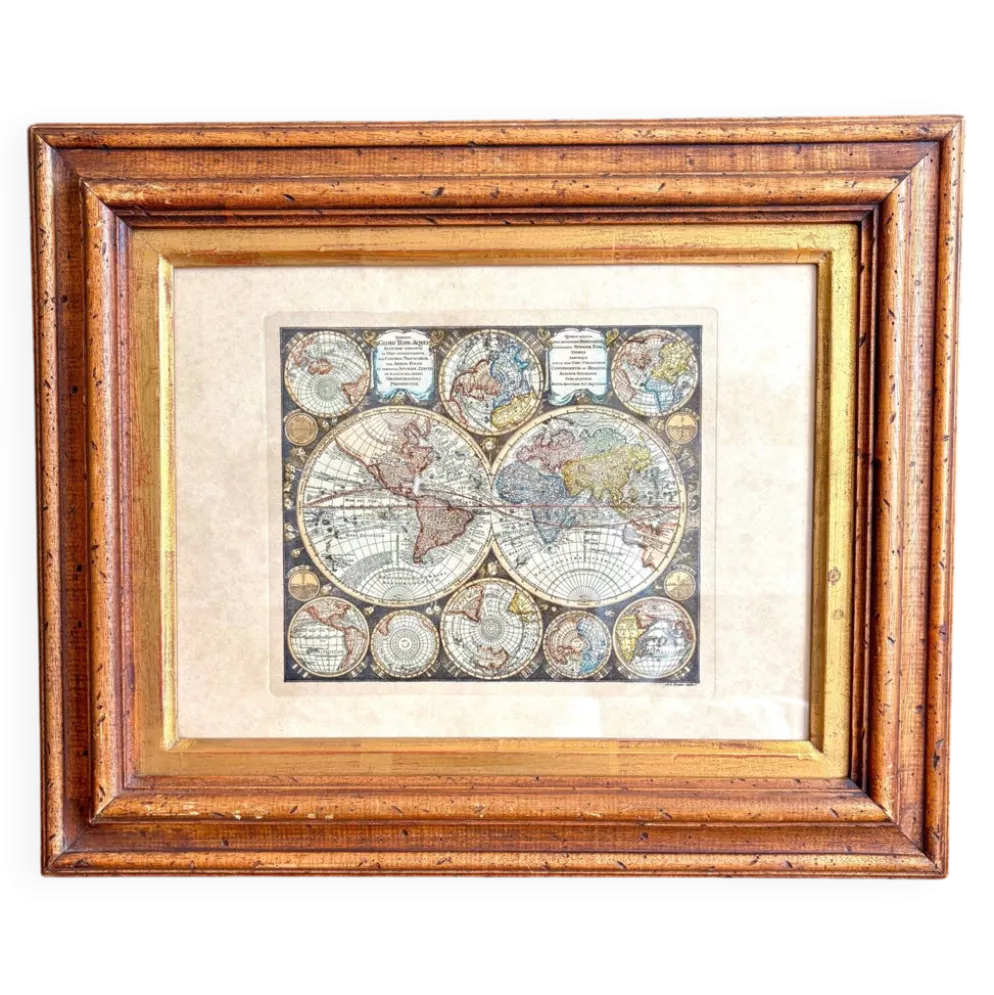 Carte, mappemonde, planisphère ancien