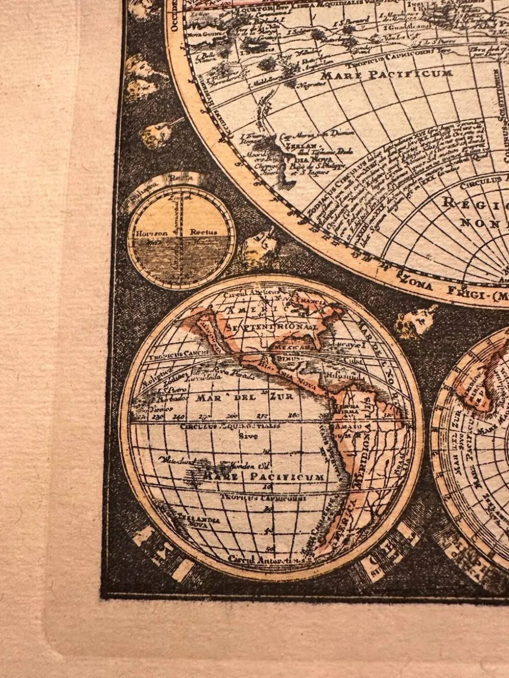 Carte, mappemonde, planisphère ancien