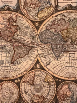 Carte, mappemonde, planisphère ancien