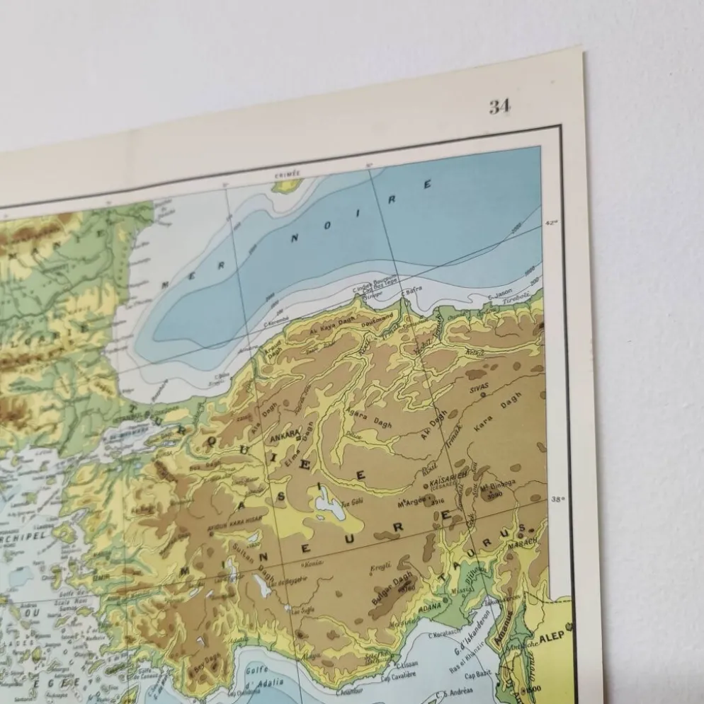 Carte Méditerranée 1950
