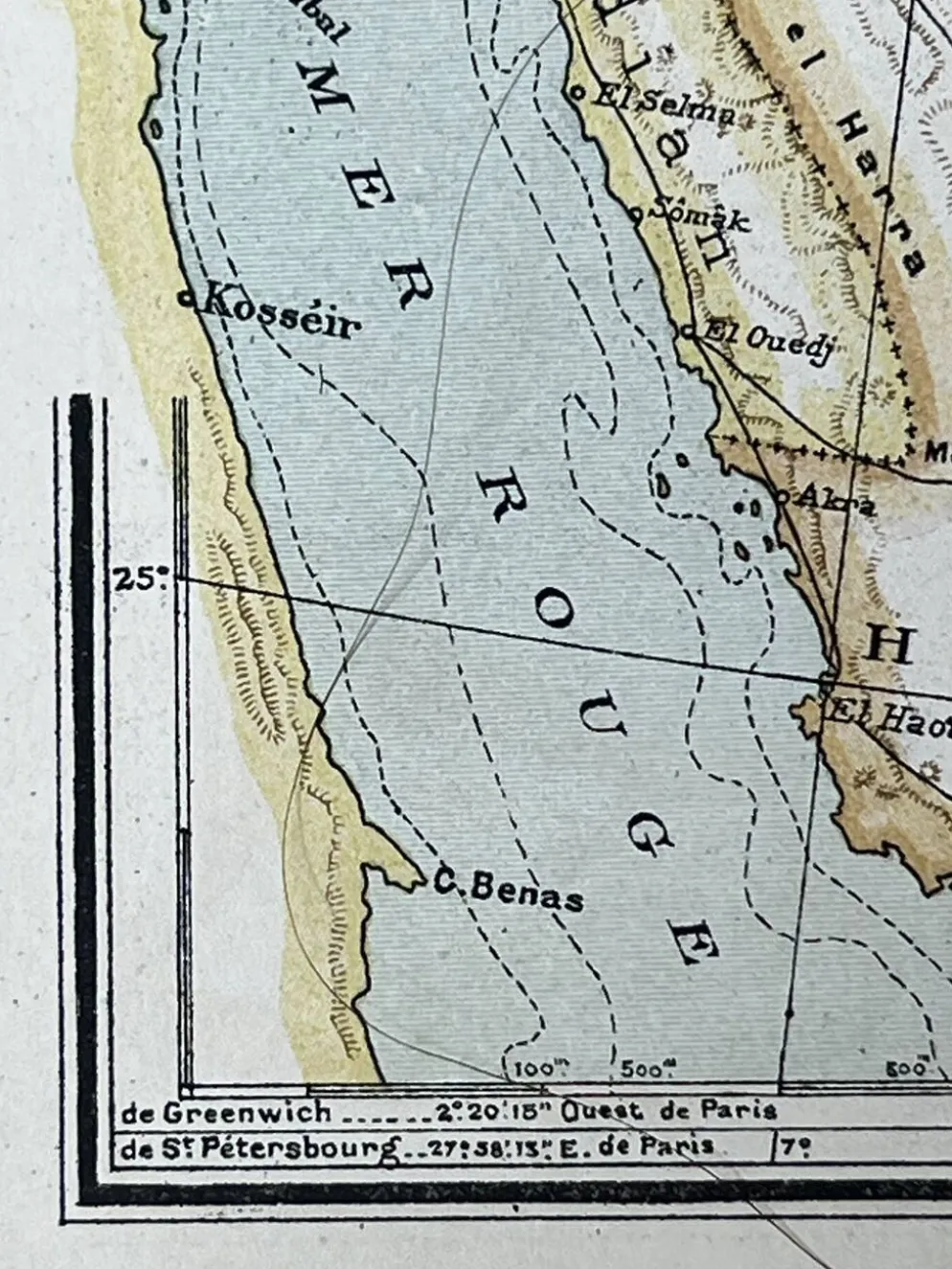 Carte originale Caucase et Pamir 53x37cm - 1905