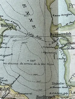 Carte originale Caucase et Pamir 53x37cm - 1905
