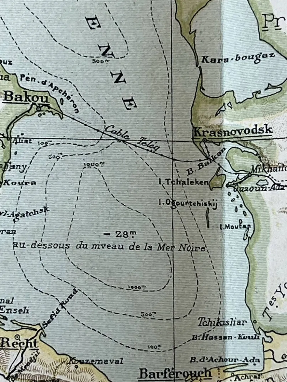 Carte originale Caucase et Pamir 53x37cm - 1905