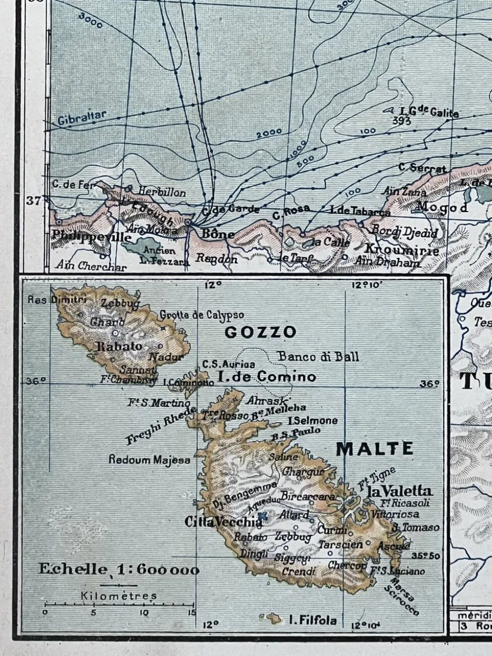 Carte originale de l’Italie 1905 - 37,5x48cm