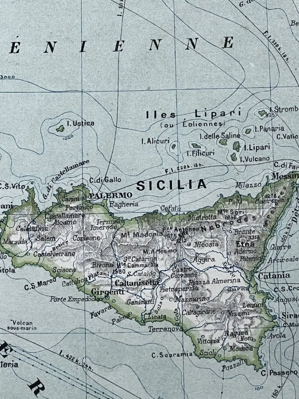 Carte originale de l’Italie 1905 - 37,5x48cm