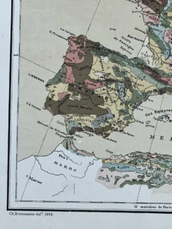 Carte originale d'Europe 37x48cm - 1888