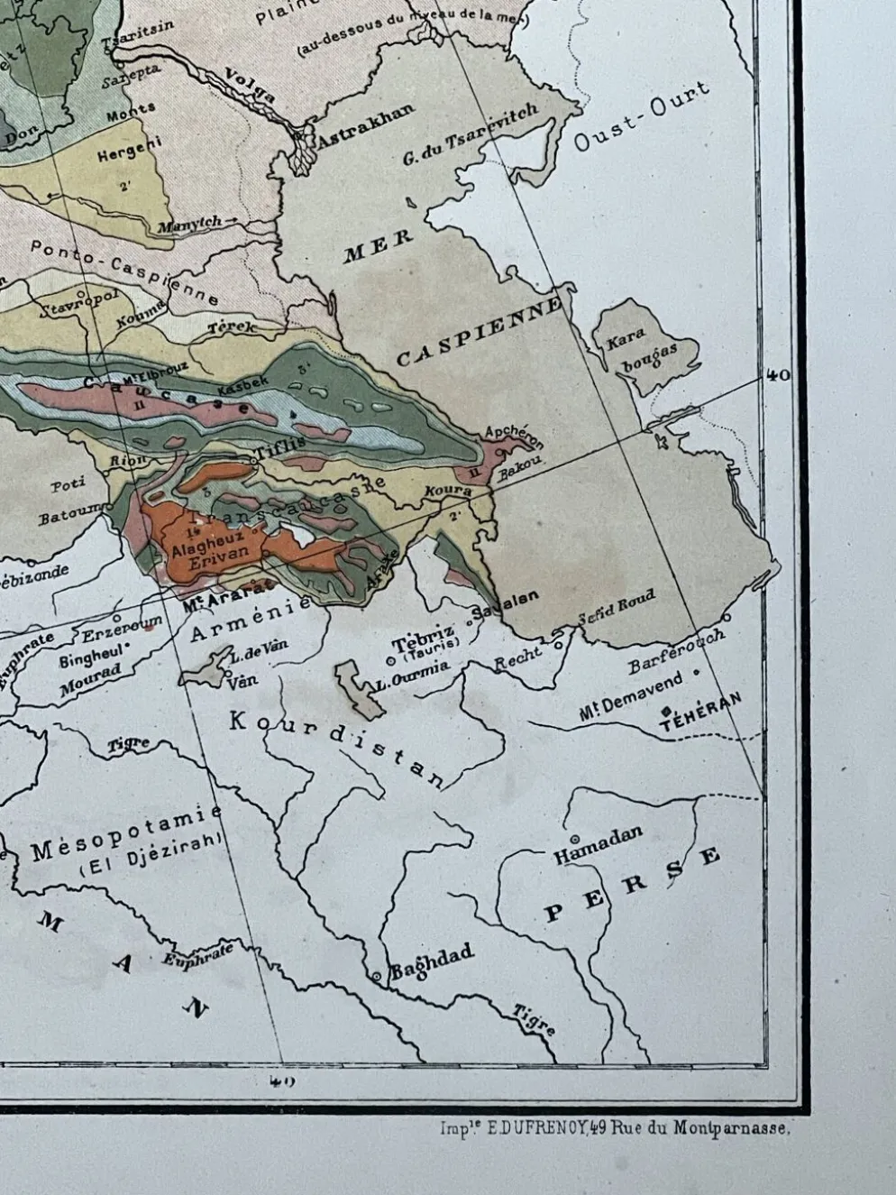 Carte originale d'Europe 37x48cm - 1888