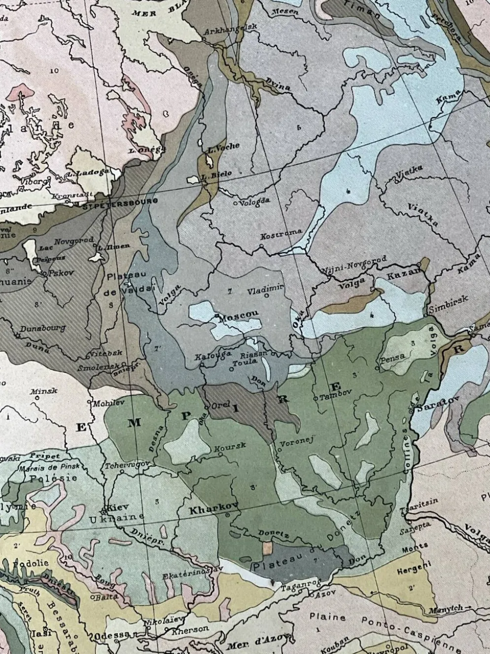 Carte originale d'Europe 37x48cm - 1888