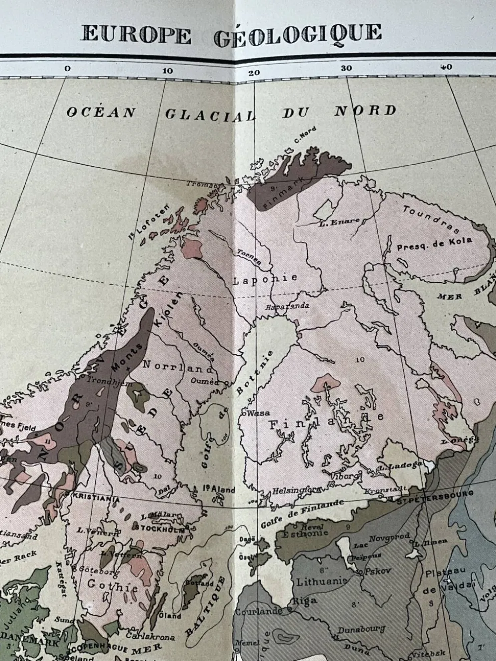 Carte originale d'Europe 37x48cm - 1888