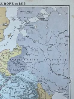 Carte originale Europe en 1815 - 37x27cm - 1908