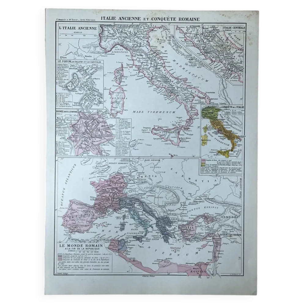 Carte originale Italie - 37x27cm - 1908