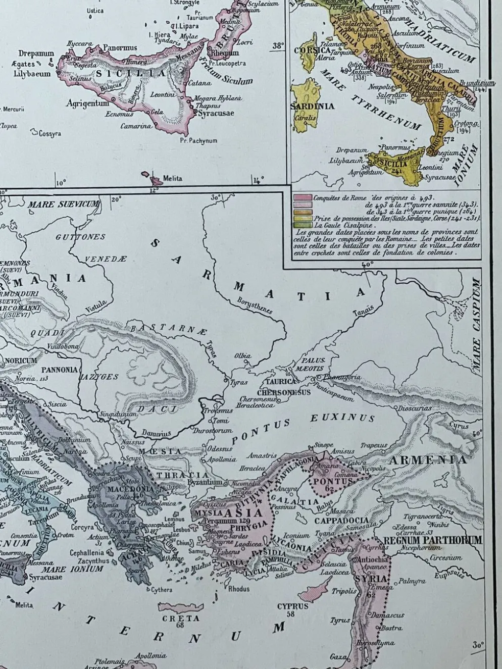 Carte originale Italie - 37x27cm - 1908