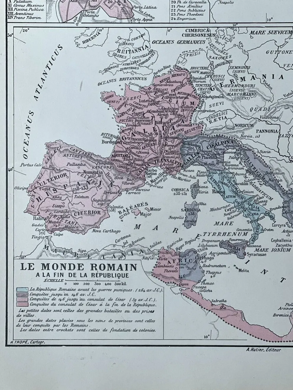 Carte originale Italie - 37x27cm - 1908