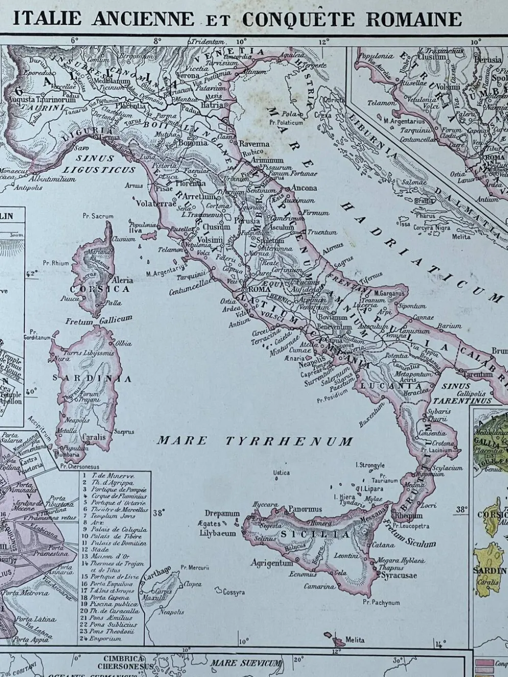 Carte originale Italie - 37x27cm - 1908