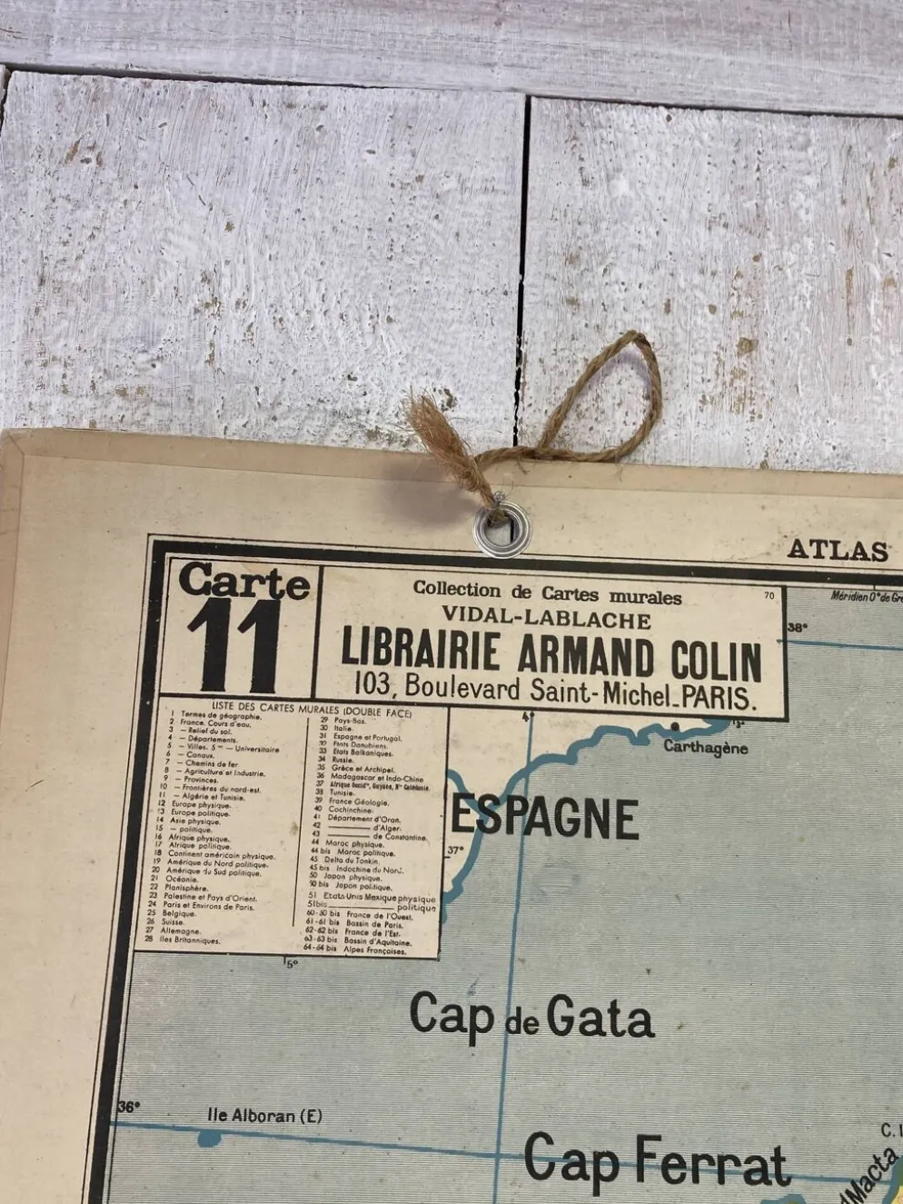 Carte scolaire vintage