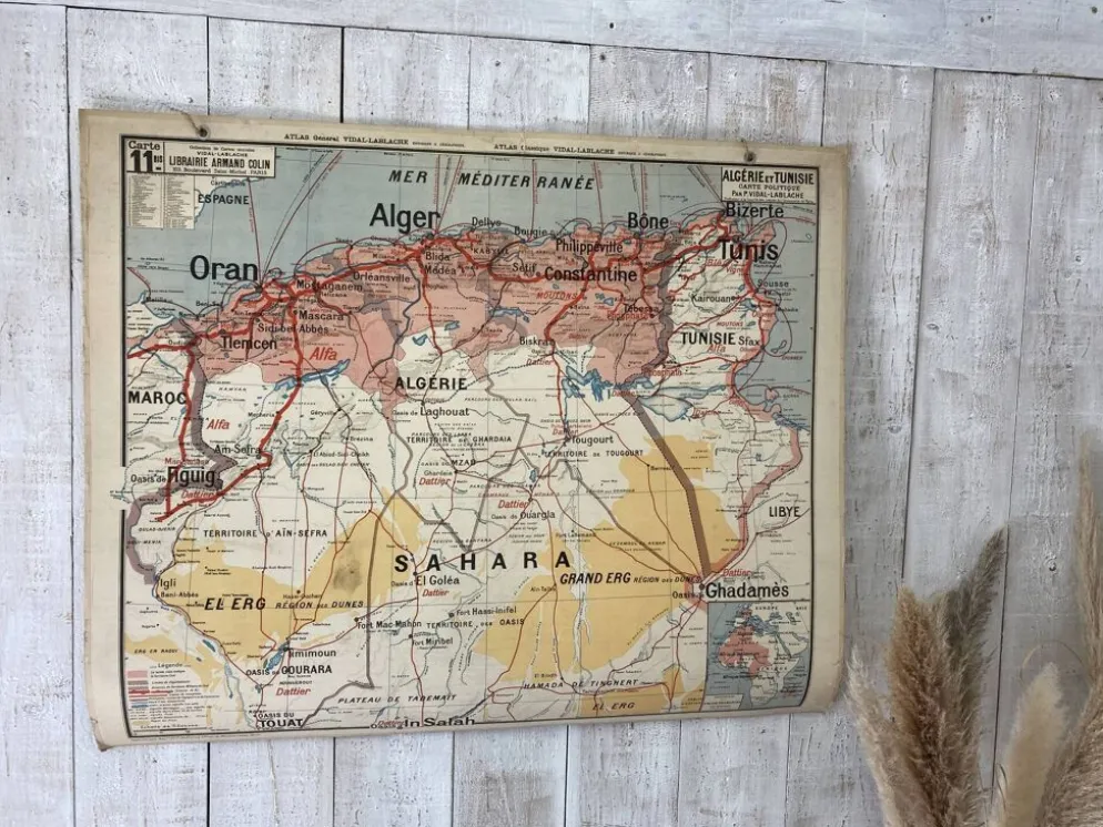Carte scolaire vintage