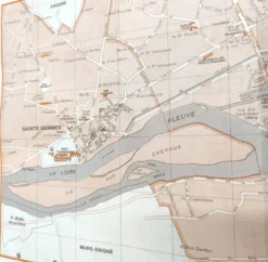 Carte vintage Angers 74x54cm