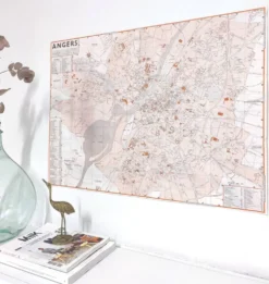 Carte vintage Angers 74x54cm