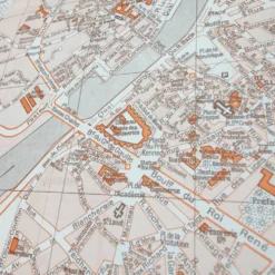 Carte vintage Angers 74x54cm