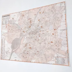 Carte vintage Angers 74x54cm