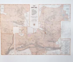 Carte vintage Angers 74x54cm