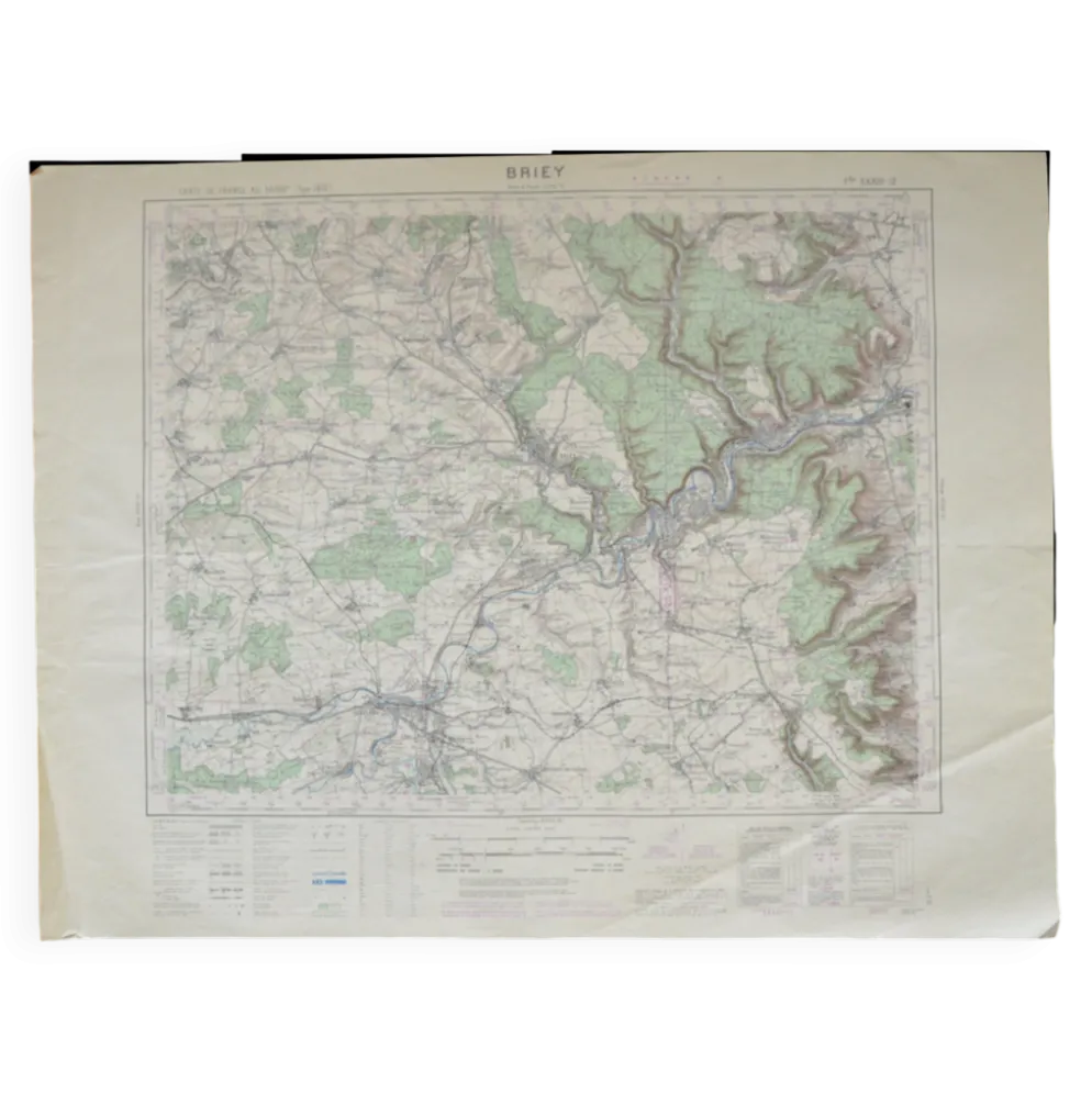 Carte vintage de Briey