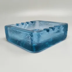 Cendrier bleu des années 1970 par Sergio Asti pour Arnolfo di Cambio. Fabriqué en Italie.