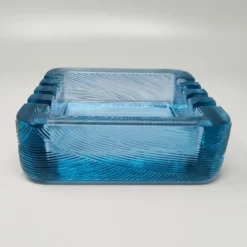 Cendrier bleu des années 1970 par Sergio Asti pour Arnolfo di Cambio. Fabriqué en Italie.