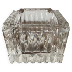 Cendrier carré en cristal épais années 70-80