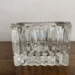 Cendrier carré en cristal épais années 70-80