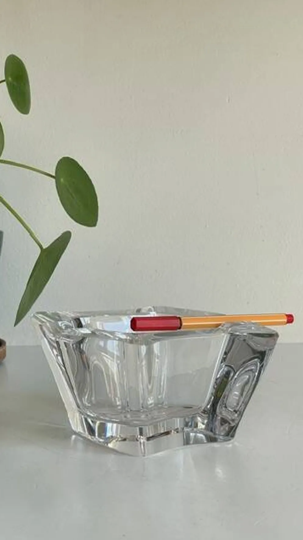 CENDRIER Cristal forme Libre VINTAGE