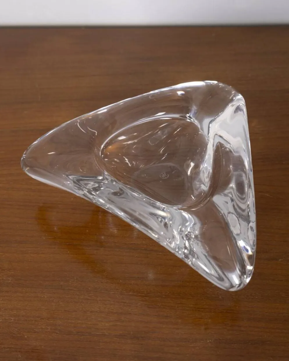 Cendrier en cristal au design italien vintage des années 1970