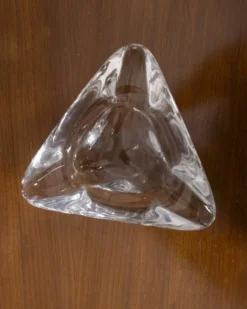 Cendrier en cristal au design italien vintage des années 1970