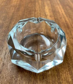 Cendrier en cristal vintage, années 1970
