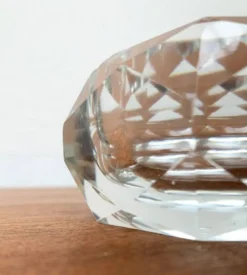 Cendrier en cristal vintage, années 1970