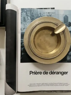 Cendrier en laiton doré véritable début XXe siècle