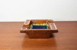 Cendrier en poterie vintage d'Allemagne de l'Ouest WGP Fat Lava, années 1970