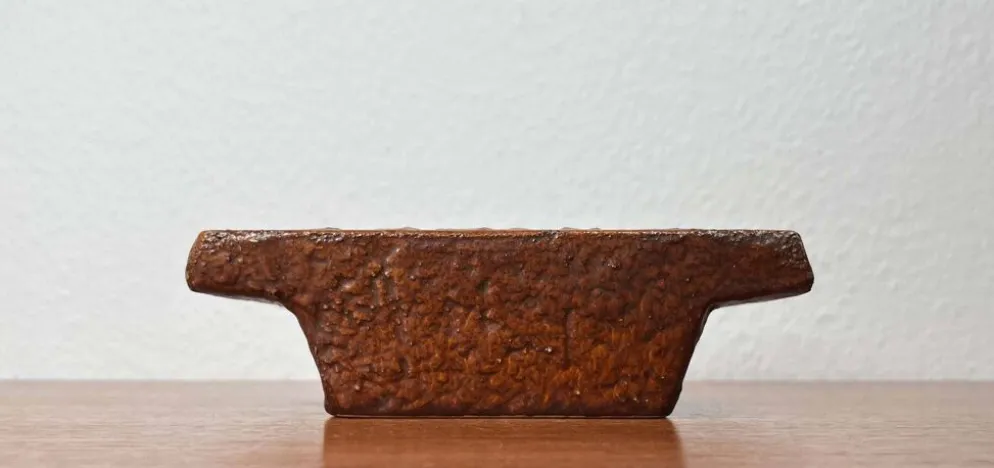 Cendrier en poterie vintage d'Allemagne de l'Ouest WGP Fat Lava, années 1970