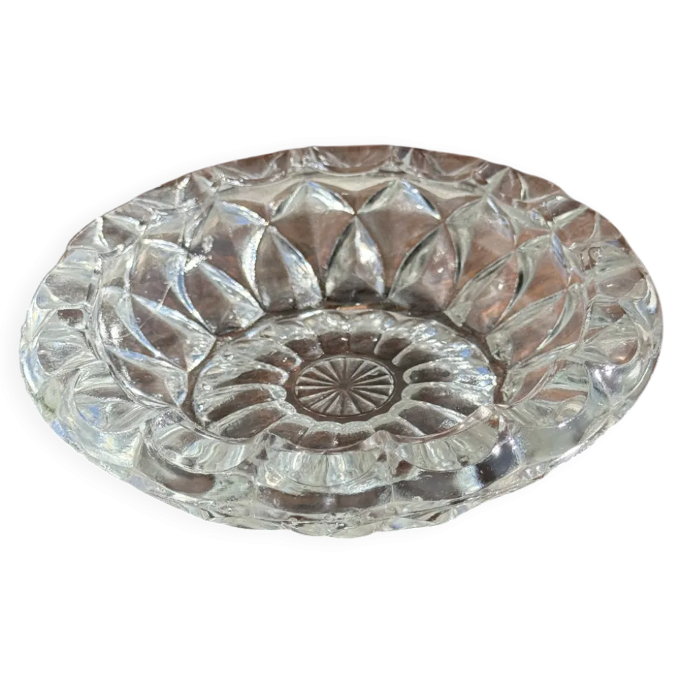 Cendrier en verre classique rosace D13