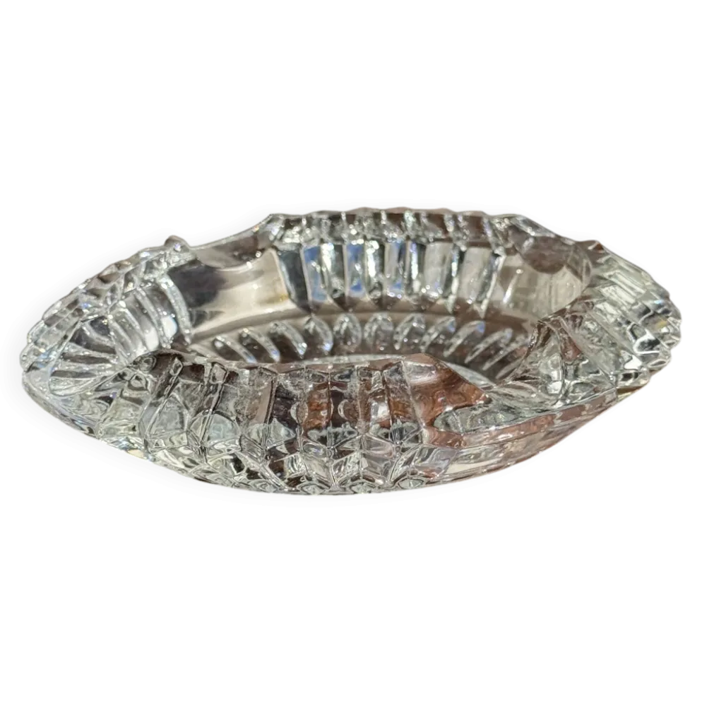 Cendrier en verre classique rosace et porte-cigarettes D13