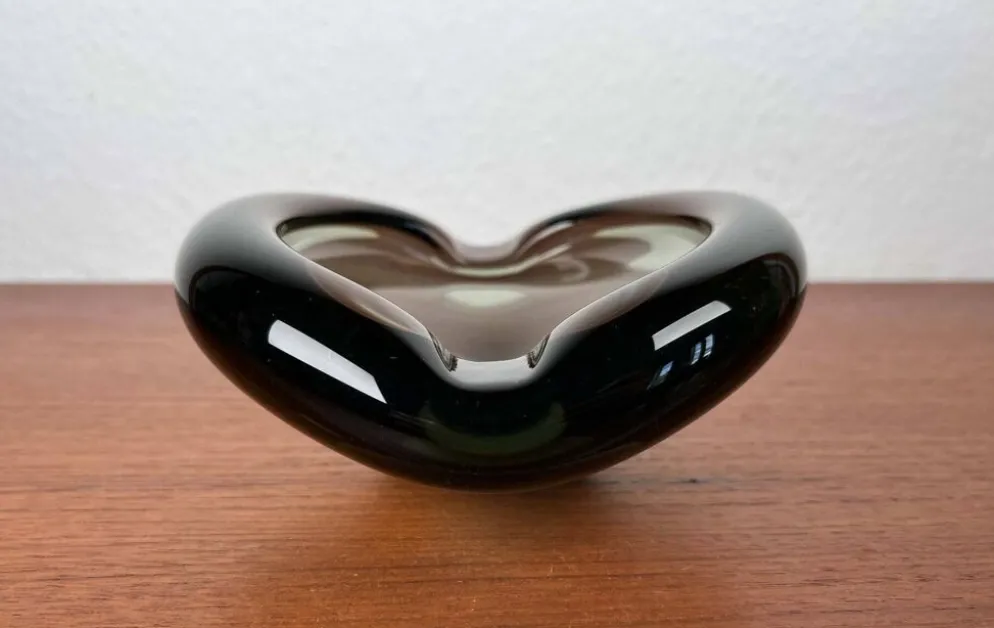 Cendrier en verre danois du milieu du siècle par Per Lütken pour Holmegaard, 1962